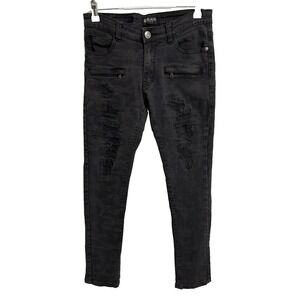 CJ Black Premium Men's 28x30 Skinny‎ Flex Jeans Ripped Faded Camo Streetwear